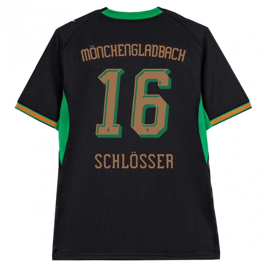 גברים כדורגל Felix Schlößer #16 שחור כתום ירוק חום הרחק ג'רזי 2026/27