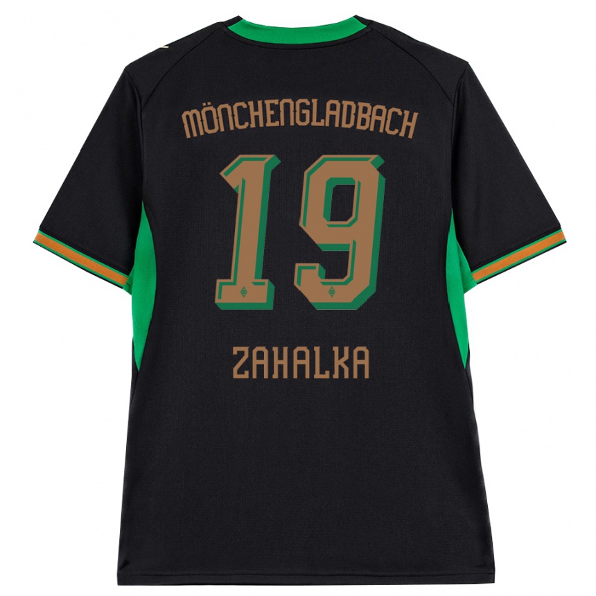 גברים כדורגל Filip Zahalka #19 שחור כתום ירוק חום הרחק ג'רזי 2026/27