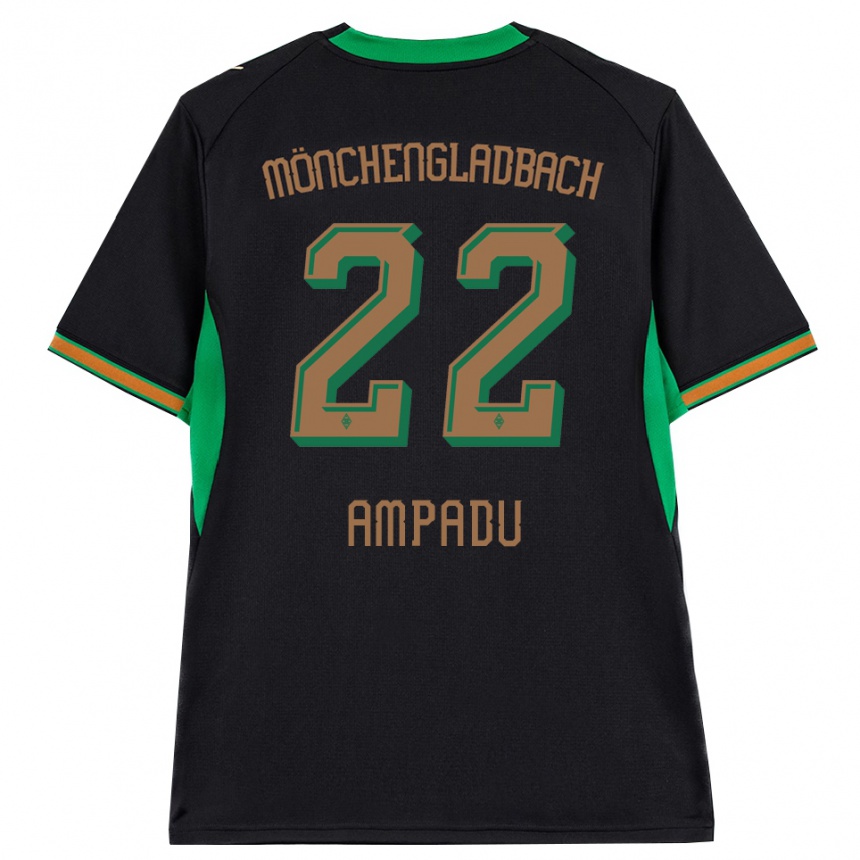 גברים כדורגל Leon Ampadu #22 שחור כתום ירוק חום הרחק ג'רזי 2026/27