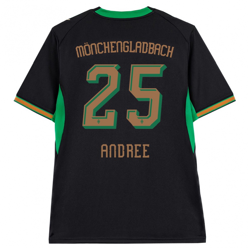 גברים כדורגל Lukas Andree #25 שחור כתום ירוק חום הרחק ג'רזי 2026/27