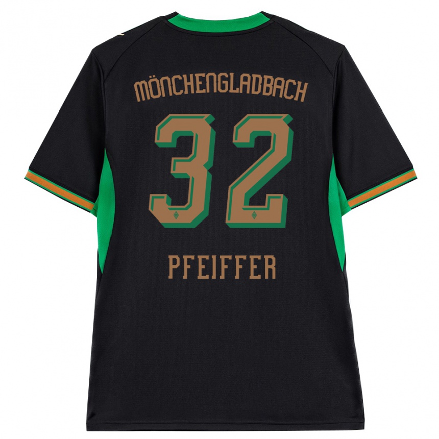 גברים כדורגל Tim Pfeiffer #32 שחור כתום ירוק חום הרחק ג'רזי 2026/27