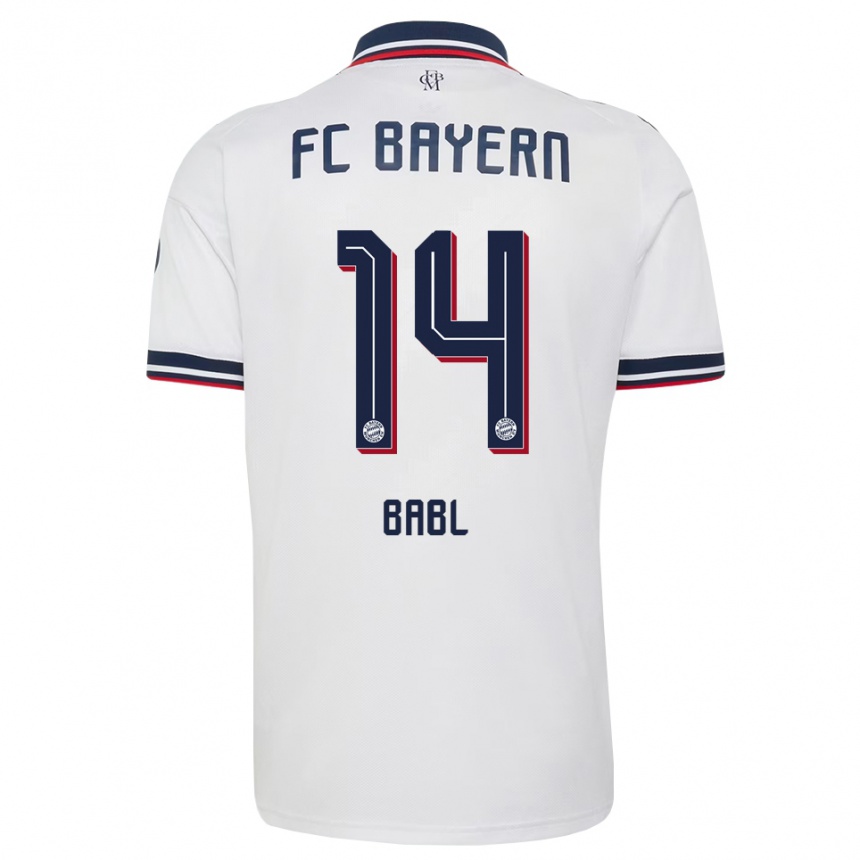 גברים כדורגל Luca Babl #14 אפור אדום לבן הרחק ג'רזי 2026/27