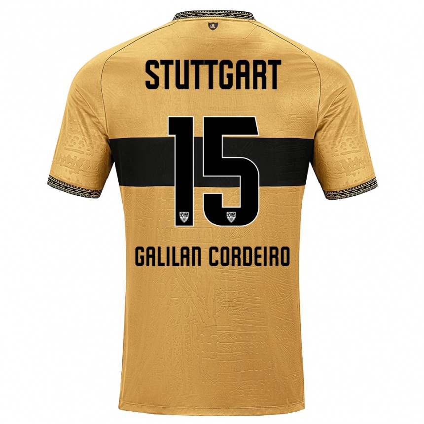 גברים כדורגל Guilherme Galilan Cordeiro #15 לבן שחור חום הרחק ג'רזי 2026/27