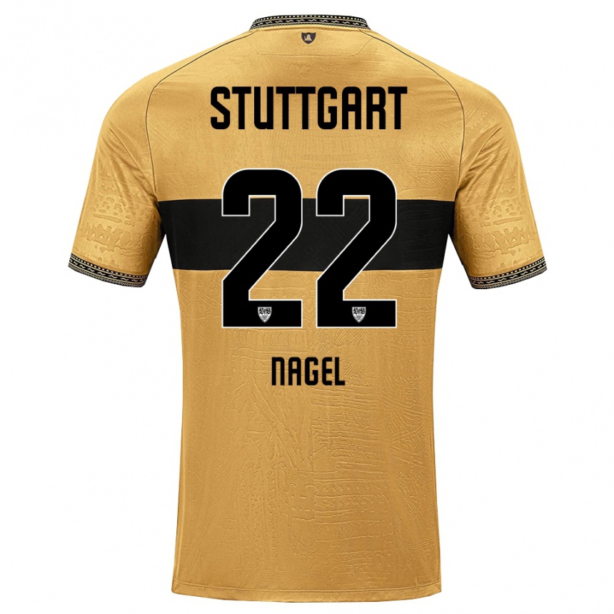 גברים כדורגל Lucas Nagel #22 לבן שחור חום הרחק ג'רזי 2026/27