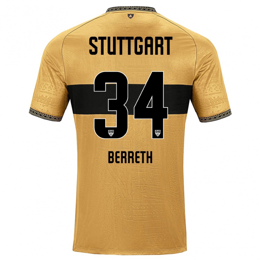 גברים כדורגל Luca Berreth #34 לבן שחור חום הרחק ג'רזי 2026/27