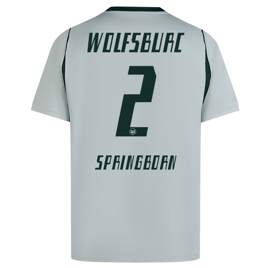 גברים כדורגל Noah Springborn #2 ירוק אפור הרחק ג'רזי 2026/27