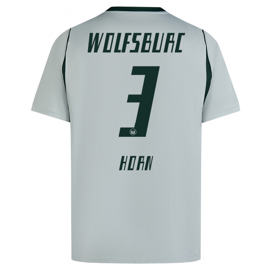 גברים כדורגל Noah Horn #3 ירוק אפור הרחק ג'רזי 2026/27