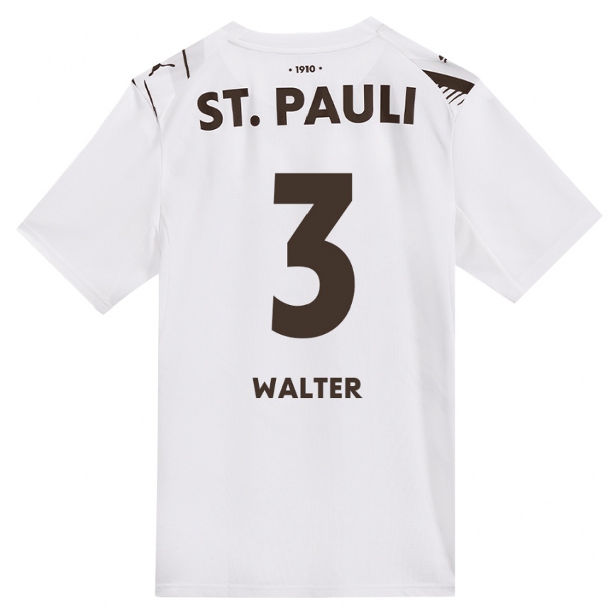 גברים כדורגל Maximilian Walter #3 קפה לבן אדום הרחק ג'רזי 2026/27