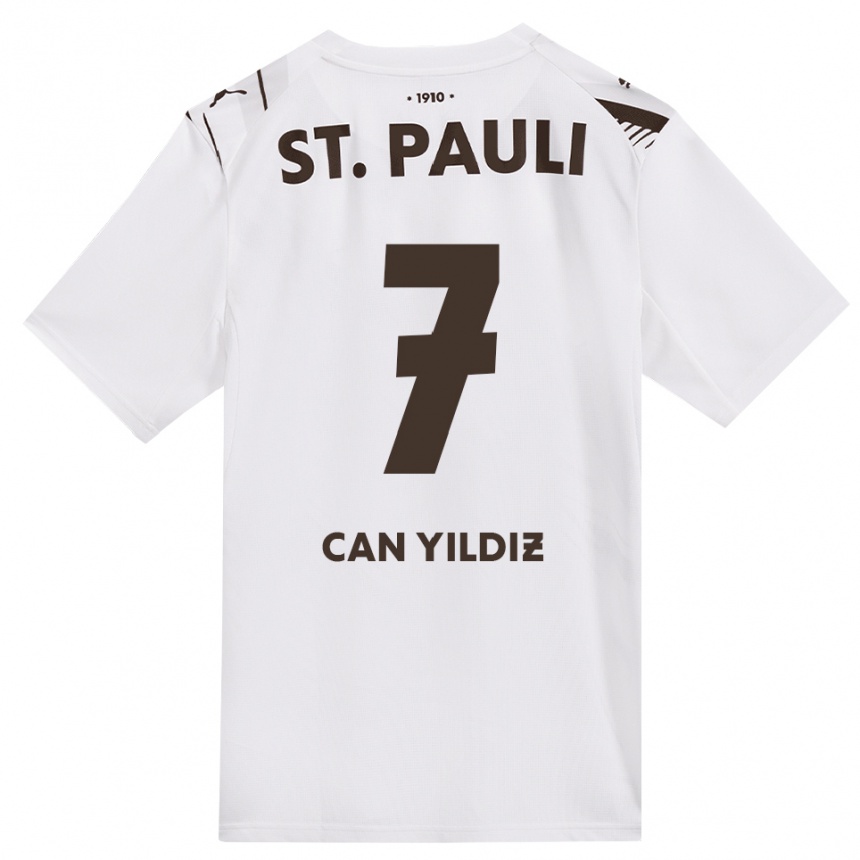 גברים כדורגל Emre Can Yildiz #7 קפה לבן אדום הרחק ג'רזי 2026/27
