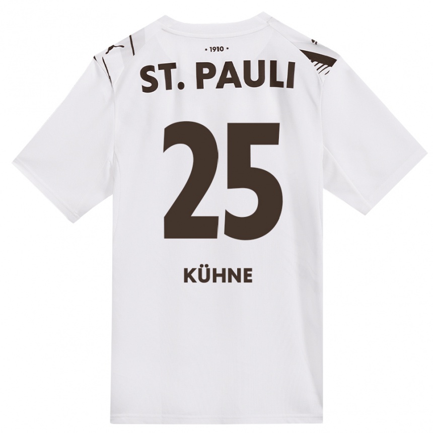 גברים כדורגל Florian Kühne #25 קפה לבן אדום הרחק ג'רזי 2026/27