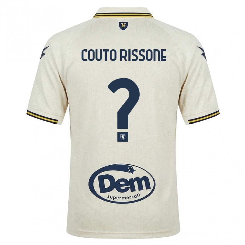 גברים כדורגל Jacopo Couto Rissone #0 תחרה ישנה צהוב שחור הרחק ג'רזי 2026/27