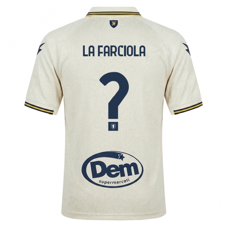 גברים כדורגל Denis La Farciola #0 תחרה ישנה צהוב שחור הרחק ג'רזי 2026/27
