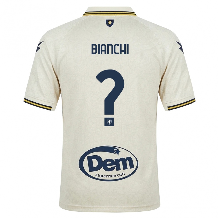 גברים כדורגל Cristian Bianchi #0 תחרה ישנה צהוב שחור הרחק ג'רזי 2026/27