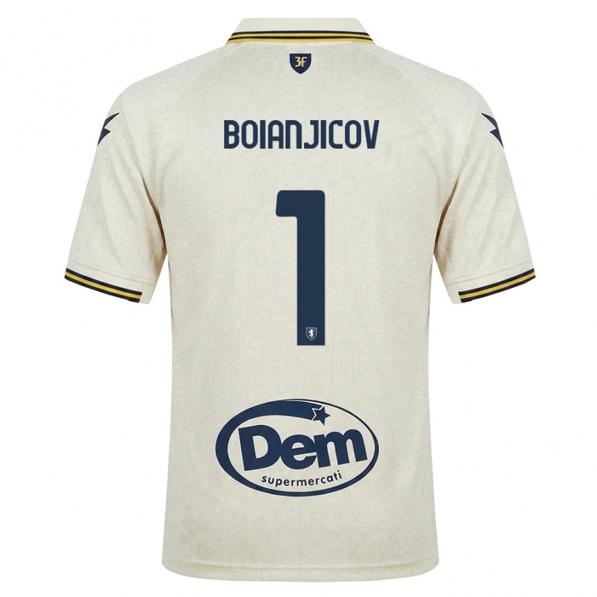 גברים כדורגל Nicolas Boianjicov #1 תחרה ישנה צהוב שחור הרחק ג'רזי 2026/27