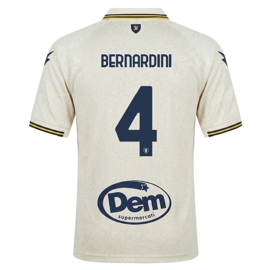 גברים כדורגל Daniele Bernardini #4 תחרה ישנה צהוב שחור הרחק ג'רזי 2026/27