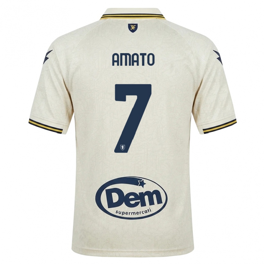גברים כדורגל Leonardo Amato #7 תחרה ישנה צהוב שחור הרחק ג'רזי 2026/27