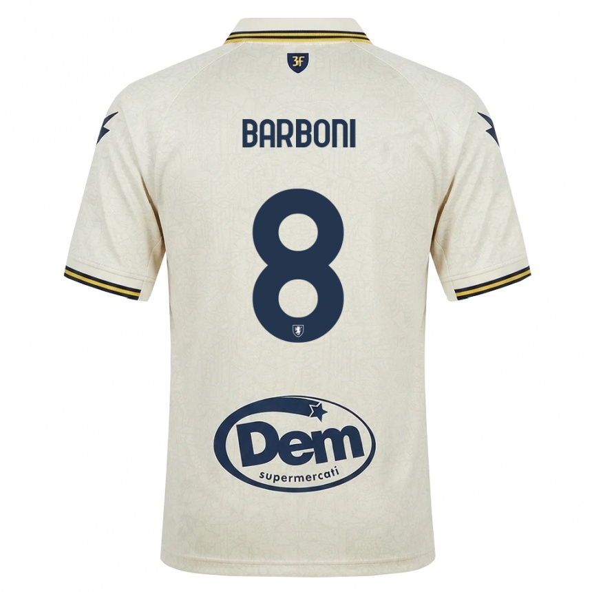 גברים כדורגל David Barboni #8 תחרה ישנה צהוב שחור הרחק ג'רזי 2026/27
