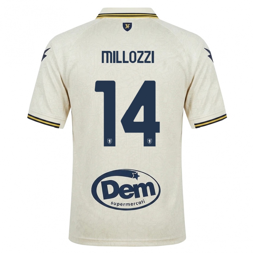 גברים כדורגל Francesco Millozzi #14 תחרה ישנה צהוב שחור הרחק ג'רזי 2026/27