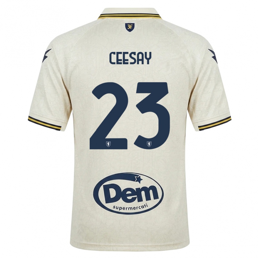 גברים כדורגל Abubacar Ceesay #23 תחרה ישנה צהוב שחור הרחק ג'רזי 2026/27