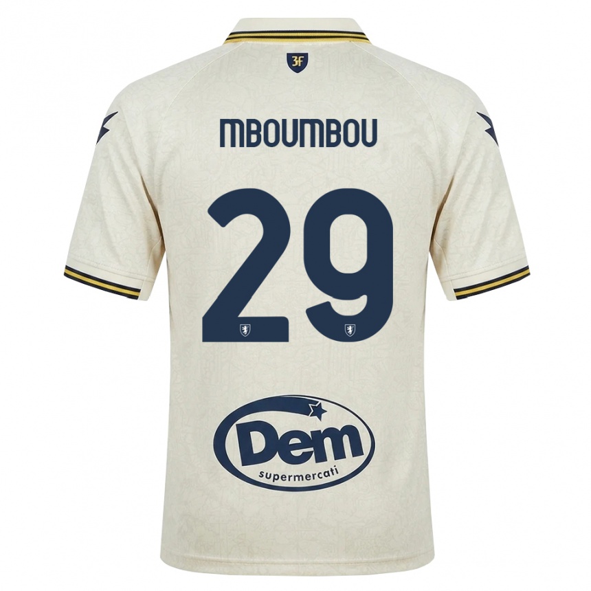 גברים כדורגל Arnaud Mboumbou #29 תחרה ישנה צהוב שחור הרחק ג'רזי 2026/27