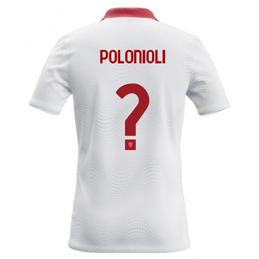 גברים כדורגל Matteo Polonioli #0 לבן אדום הרחק ג'רזי 2026/27 גברים כדורגל Matteo Polonioli #0 לבן אדום הרחק ג'רזי 2026/27
