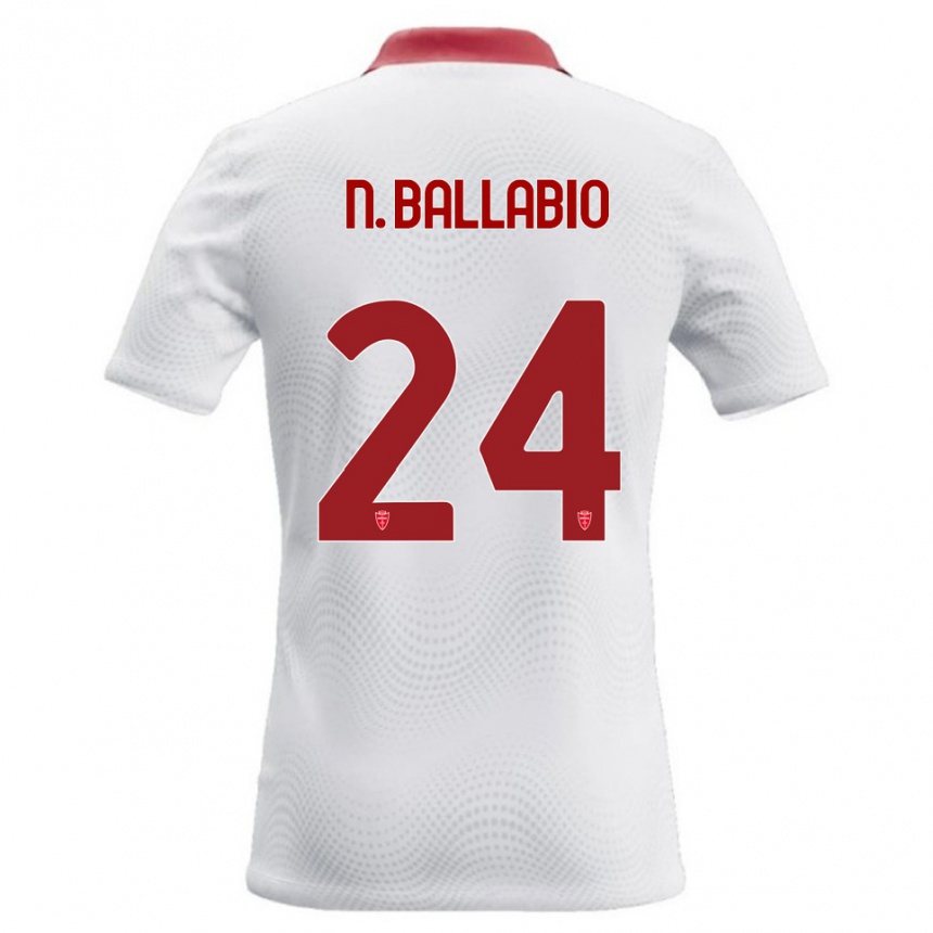 גברים כדורגל Nicolò Ballabio #24 לבן אדום הרחק ג'רזי 2026/27