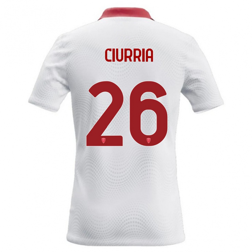 גברים כדורגל Patrick Ciurria #26 לבן אדום הרחק ג'רזי 2026/27