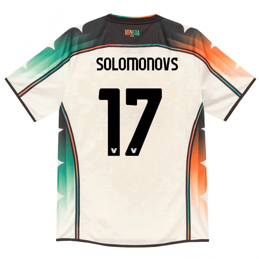 גברים כדורגל Nikita Solomonovs #17 תחרה ישנה כתום ירוק הרחק ג'רזי 2026/27