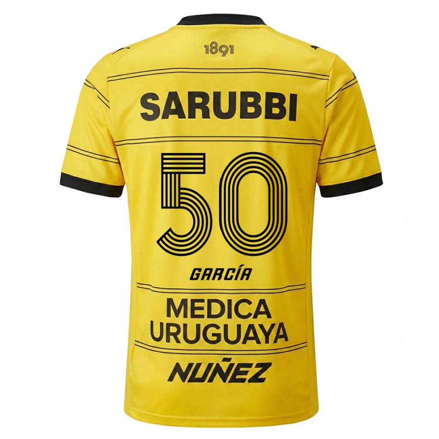 גברים כדורגל Diego García #50 צהוב שחור הרחק ג'רזי 2026/27