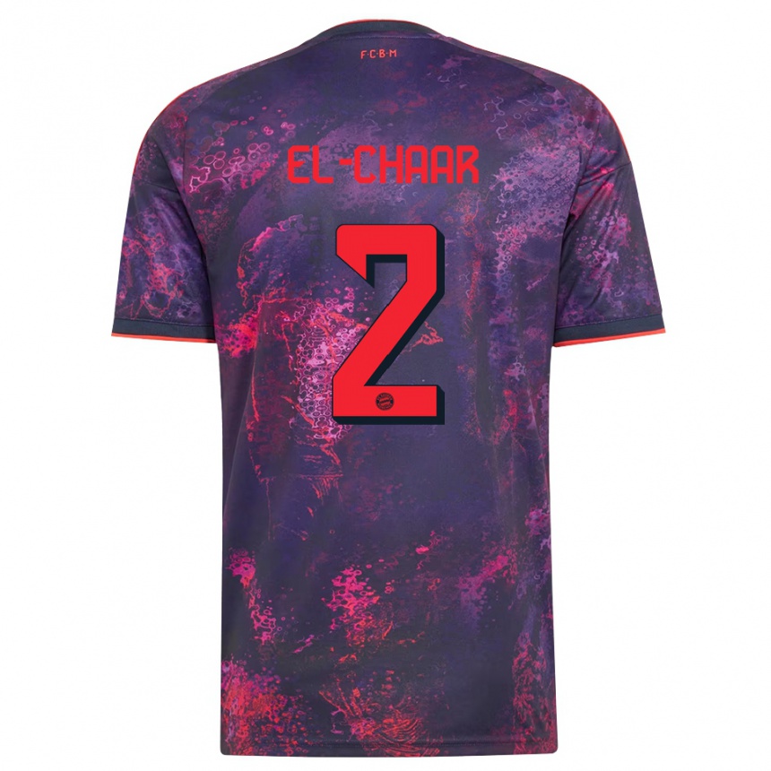 גברים כדורגל Adam El-Chaar #2 סגול אדום ג'רזי קיט שלישי 2026/27