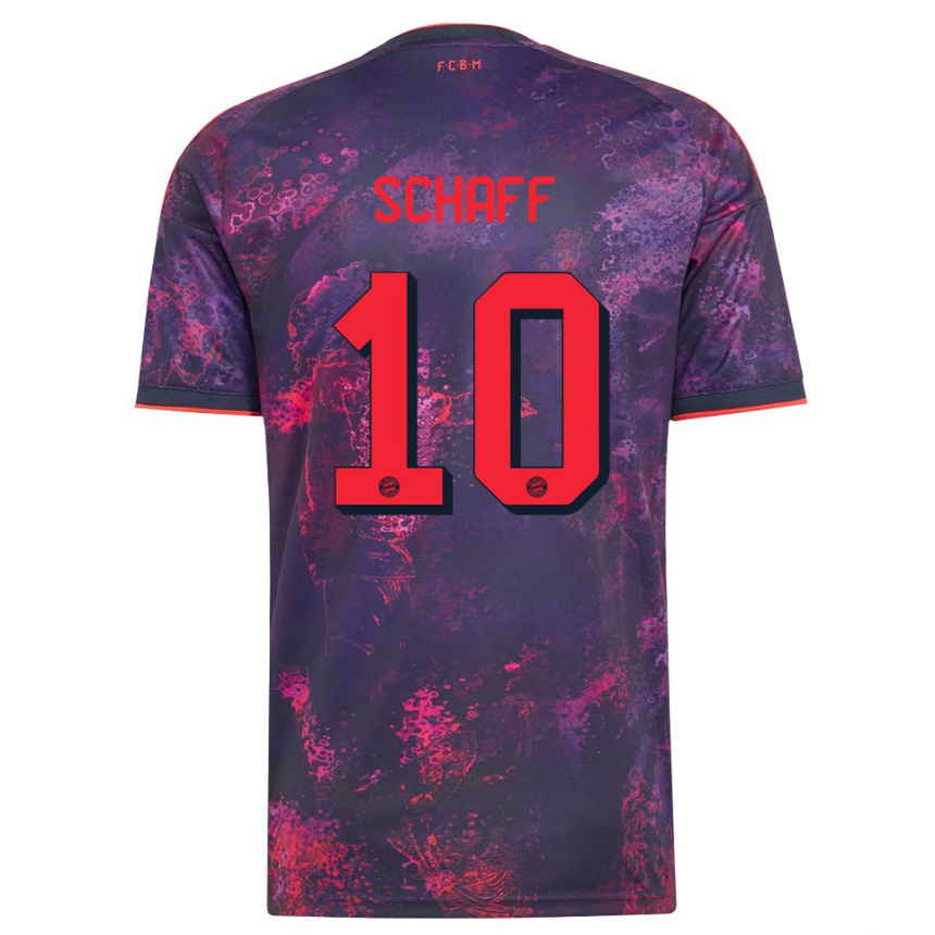 גברים כדורגל Simon Schaff #10 סגול אדום ג'רזי קיט שלישי 2026/27