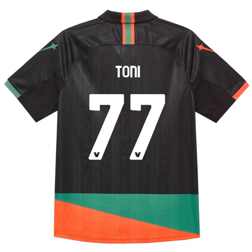 נשים כדורגל Toni Fernández #77 שחור כתום ירוק ג'רזי ביתית 2026/27
