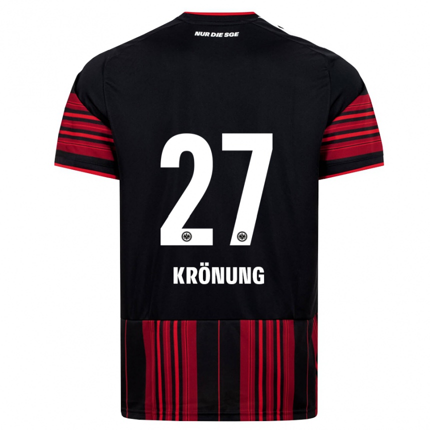 נשים כדורגל Marlon Krönung #27 שחור אדום לבן ג'רזי ביתית 2026/27