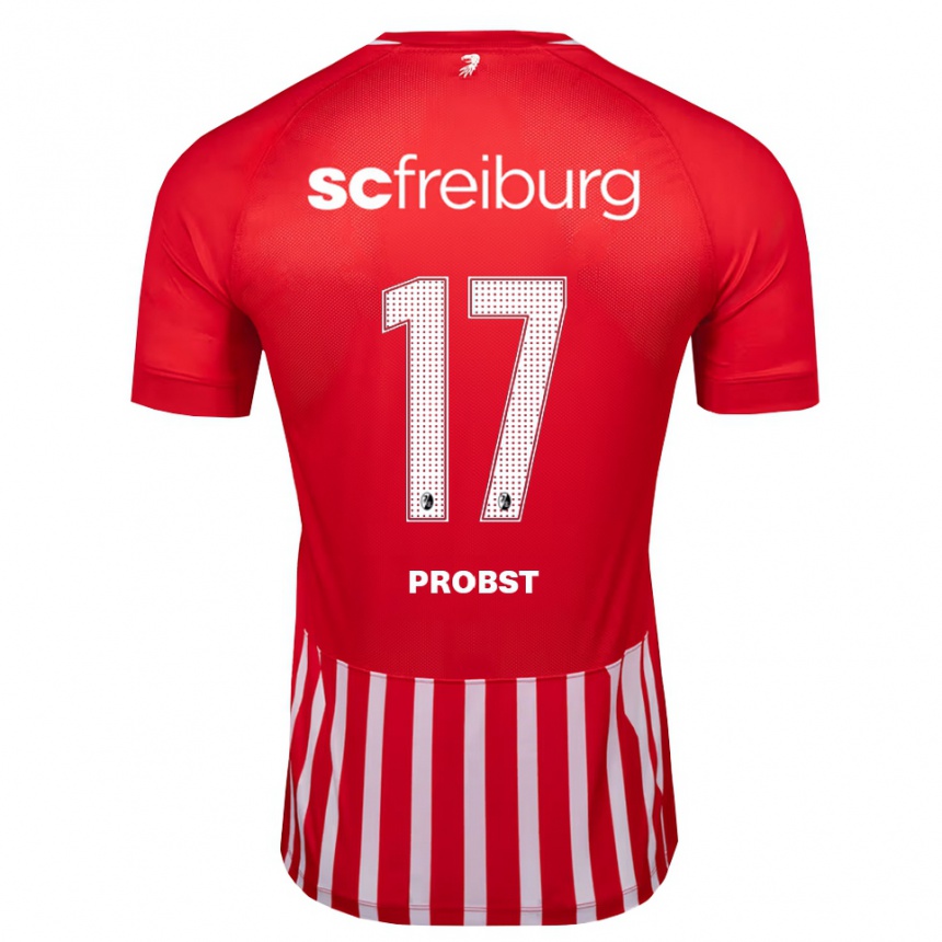 נשים כדורגל Steven Probst #17 אדום לבן שחור ג'רזי ביתית 2026/27