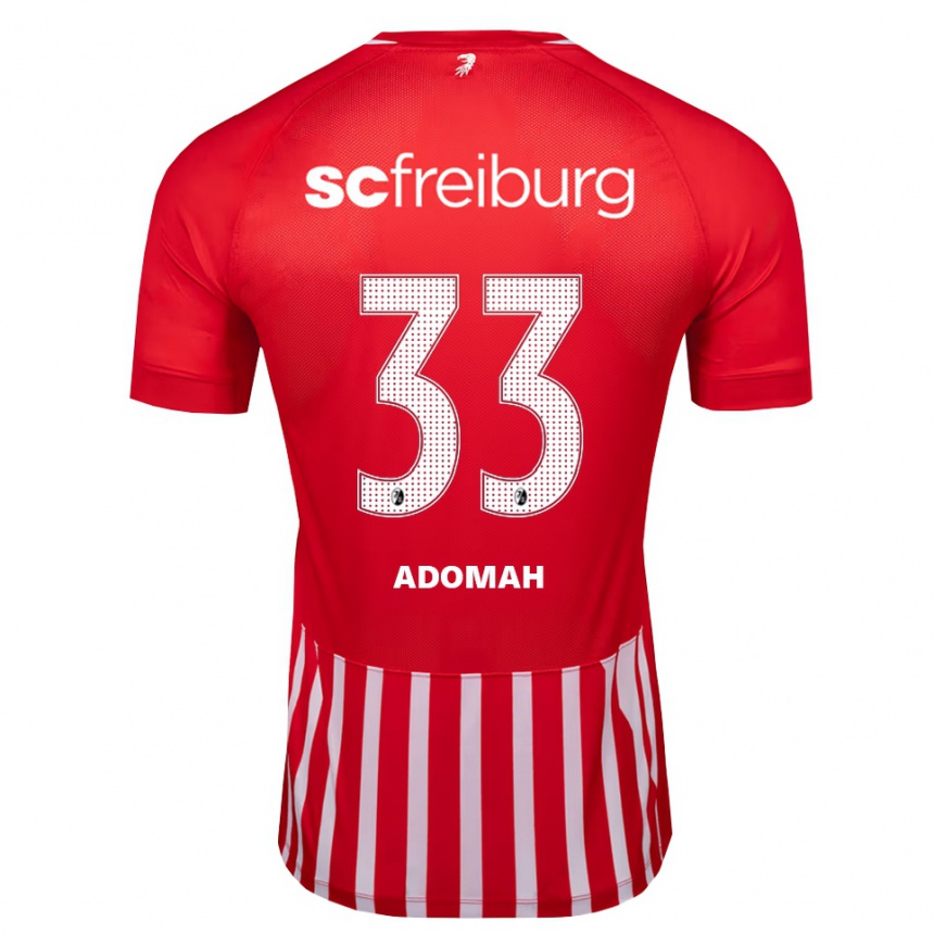 נשים כדורגל Bismark Adomah #33 אדום לבן שחור ג'רזי ביתית 2026/27 נשים כדורגל Bismark Adomah #33 אדום לבן שחור ג'רזי ביתית 2026/27