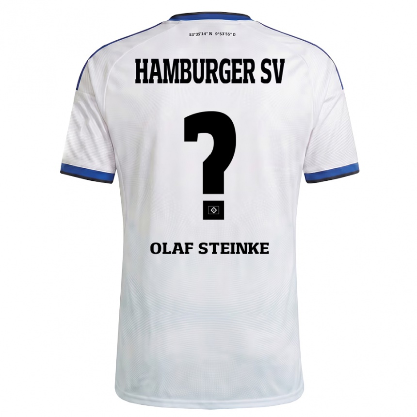 נשים כדורגל Eric Olaf Steinke #0 לבן שחור כחול ג'רזי ביתית 2026/27