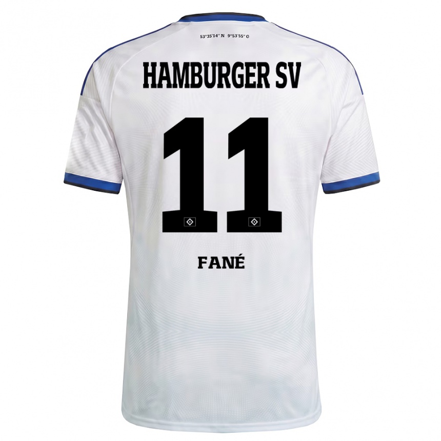 נשים כדורגל Sidi Fané #11 לבן שחור כחול ג'רזי ביתית 2026/27