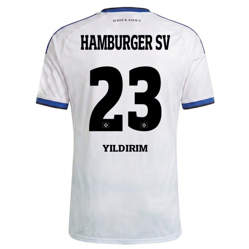 נשים כדורגל Mehmet Yildirim #23 לבן שחור כחול ג'רזי ביתית 2026/27