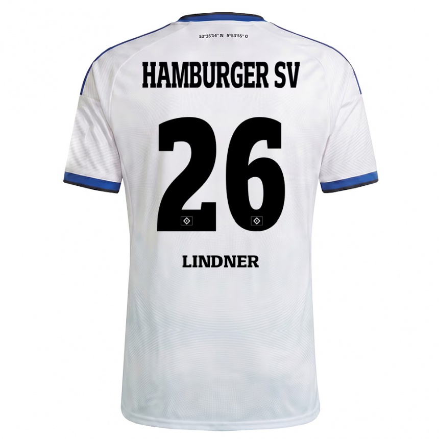 נשים כדורגל Mick Lindner #26 לבן שחור כחול ג'רזי ביתית 2026/27
