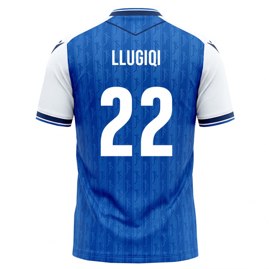 נשים כדורגל Arian Llugiqi #22 כחול מלכותי לבן ג'רזי ביתית 2026/27