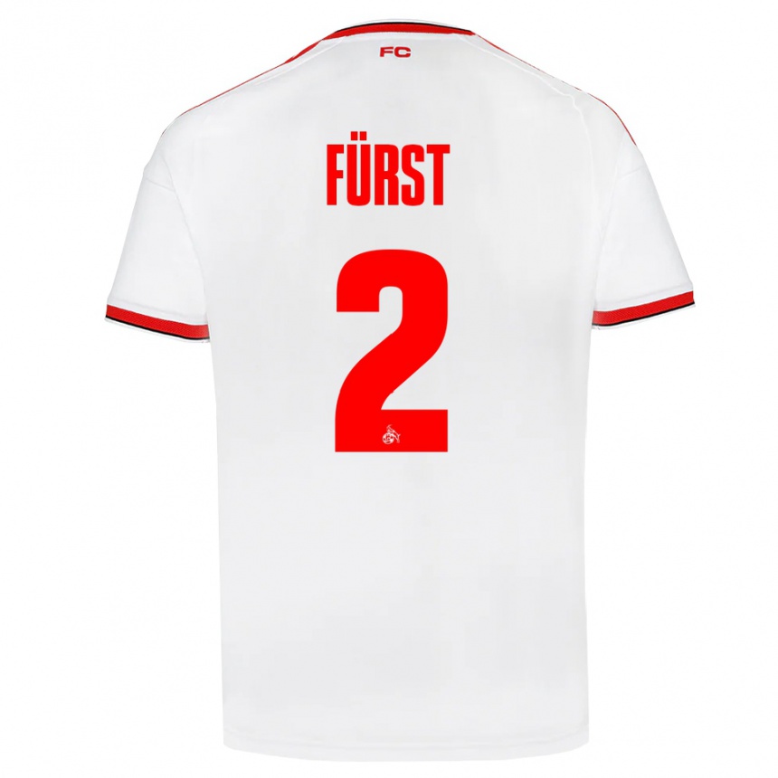 נשים כדורגל David Fürst #2 לבן אדום שחור ג'רזי ביתית 2026/27