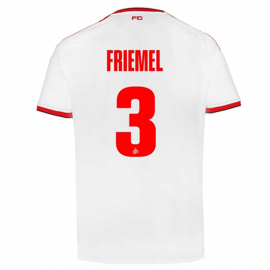 נשים כדורגל Jonathan Friemel #3 לבן אדום שחור ג'רזי ביתית 2026/27 נשים כדורגל Jonathan Friemel #3 לבן אדום שחור ג'רזי ביתית 2026/27