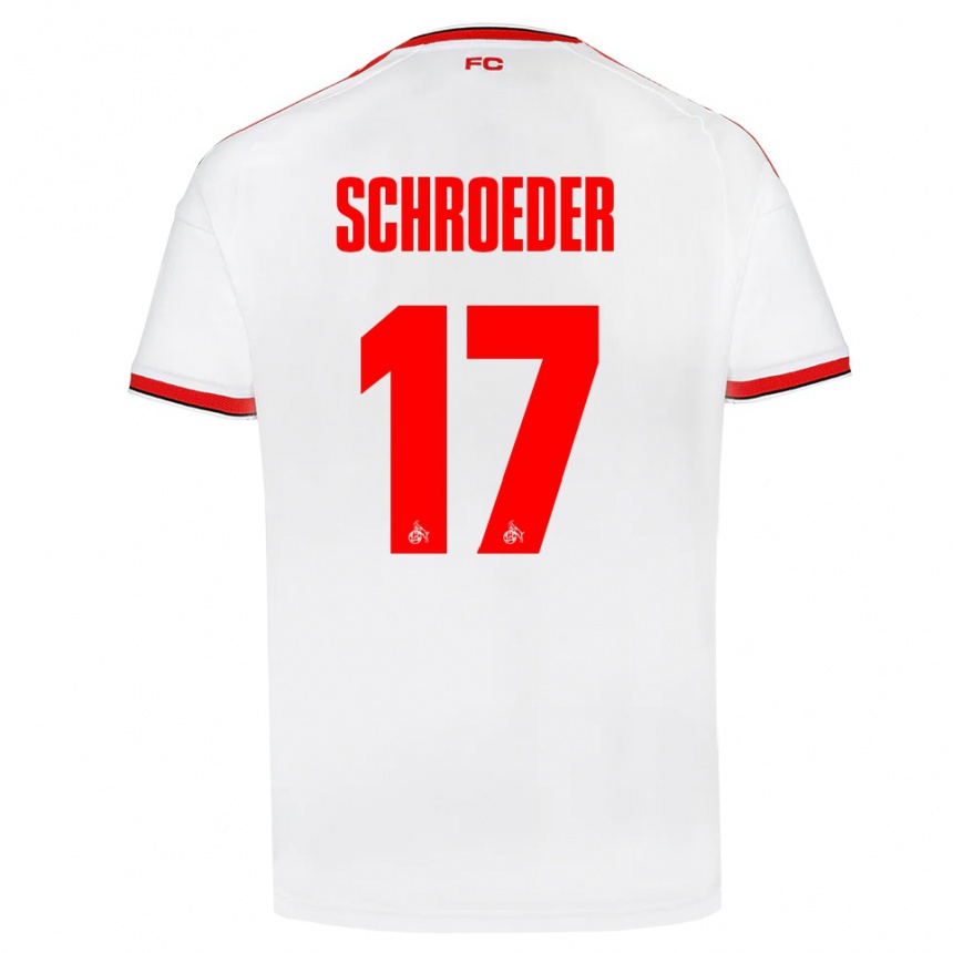 נשים כדורגל Alexander Schroeder #17 לבן אדום שחור ג'רזי ביתית 2026/27