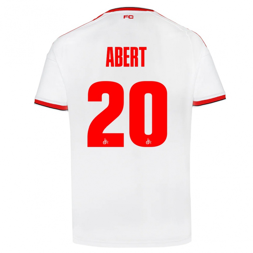 נשים כדורגל Niklas Abert #20 לבן אדום שחור ג'רזי ביתית 2026/27