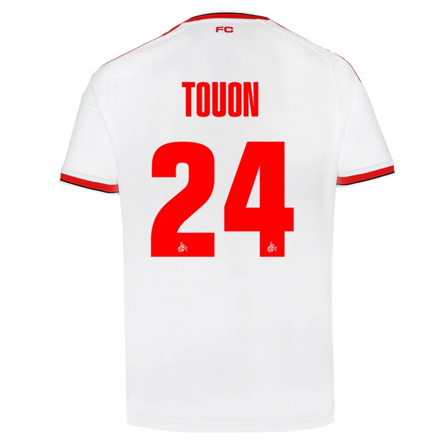 נשים כדורגל Ella Touon #24 לבן אדום שחור ג'רזי ביתית 2026/27