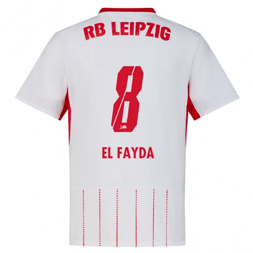 נשים כדורגל Damin El Fayda #8 אדום לבן צהוב ג'רזי ביתית 2026/27