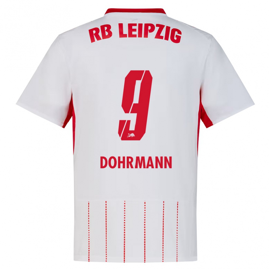 נשים כדורגל Paul Dohrmann #9 אדום לבן צהוב ג'רזי ביתית 2026/27