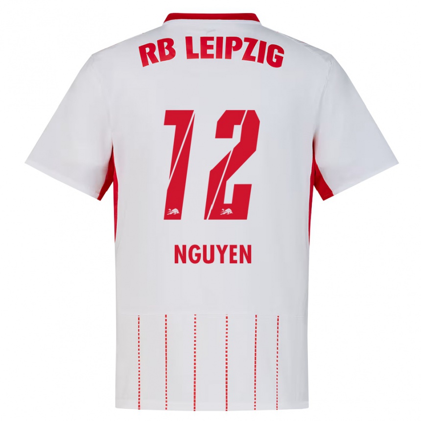 נשים כדורגל Vu Nguyen #12 אדום לבן צהוב ג'רזי ביתית 2026/27