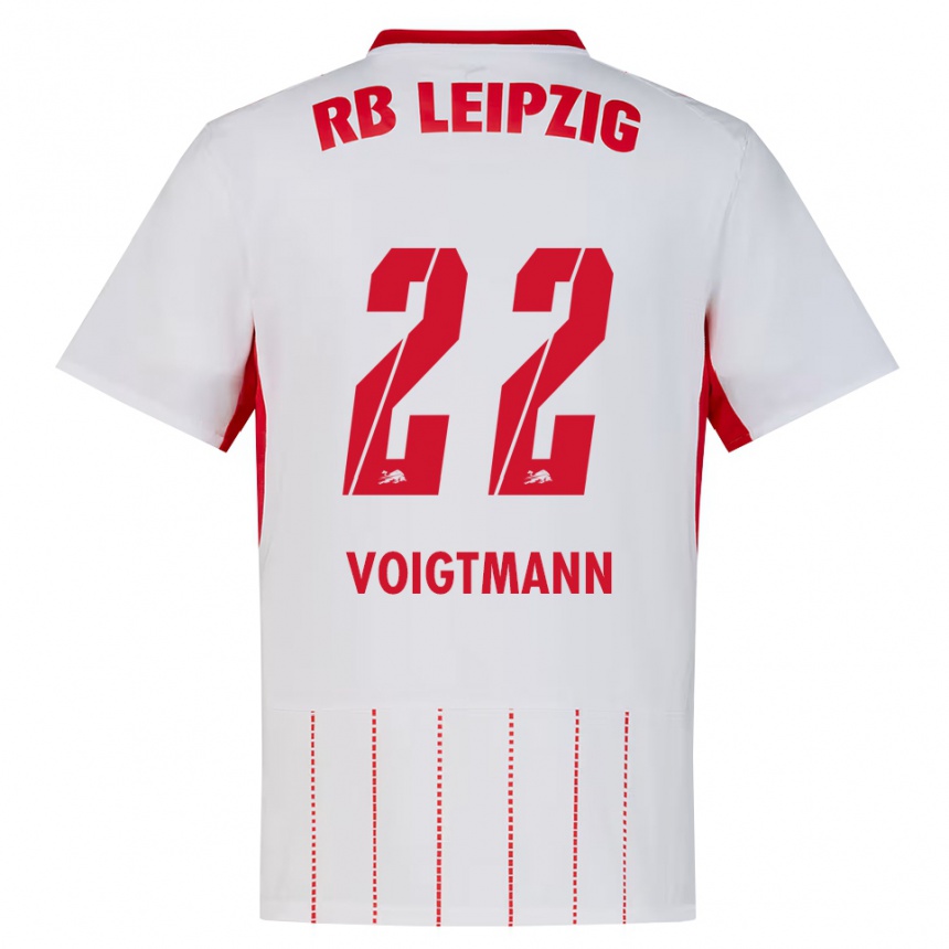 נשים כדורגל Alexander Voigtmann #22 אדום לבן צהוב ג'רזי ביתית 2026/27