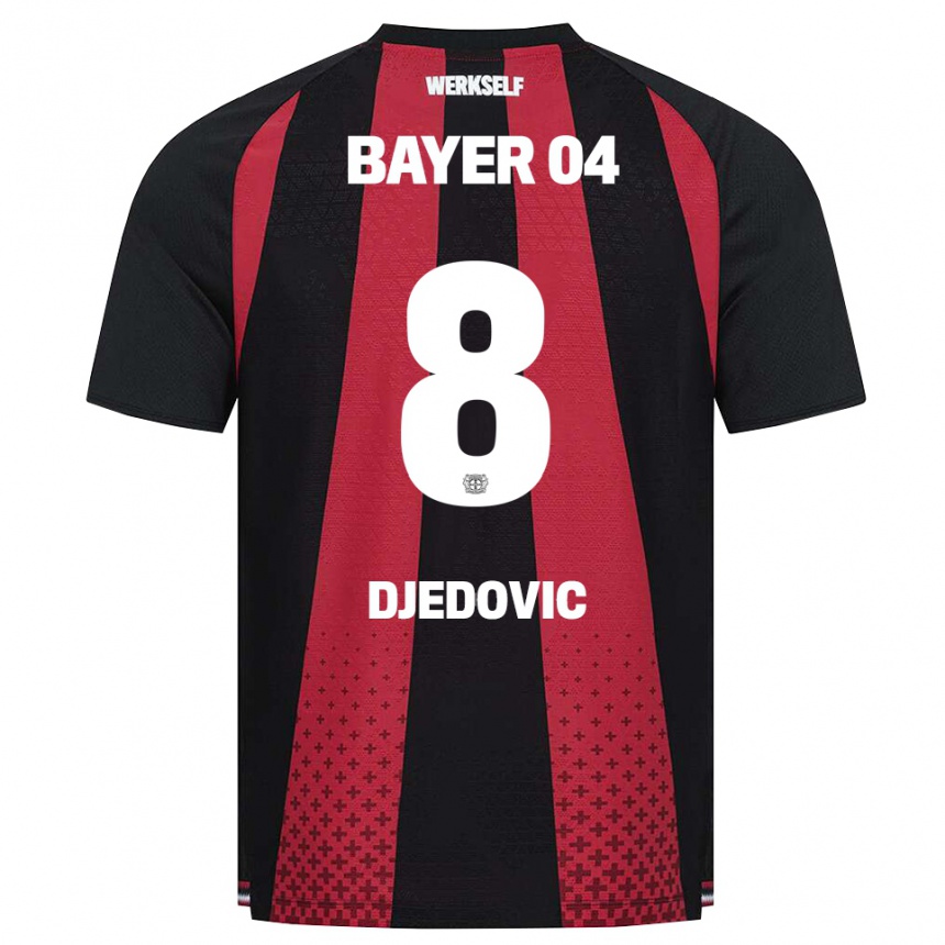 נשים כדורגל Melis Djedovic #8 שחור לבן אדום ג'רזי ביתית 2026/27 נשים כדורגל Melis Djedovic #8 שחור לבן אדום ג'רזי ביתית 2026/27